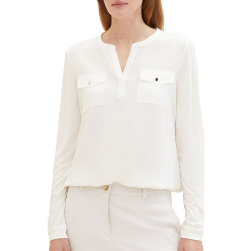 Vêtements Femme Chemises / Chemisiers Tom Tailor Chemise  Whisper White Blanc