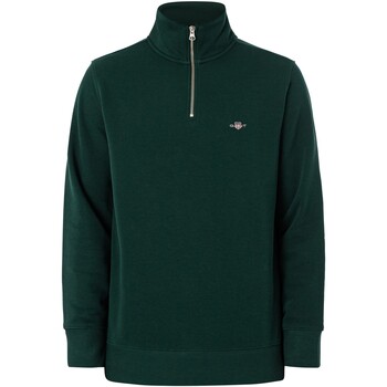 Vêtements Homme Sweats Gant Sweat-shirt à demi-fermeture éclair Regular Shield Vert