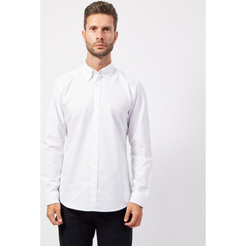 Vêtements Homme Chemises manches longues BOSS Chemise homme coupe classique  en coton oxford Blanc