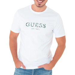 Vêtements Homme T-shirts manches courtes Guess EST 1981 Blanc