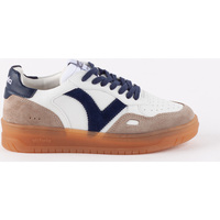 Chaussures Baskets basses Victoria BASKET SEUL EFFET CUIR & COULEUR & CROÛTE DE CUIR 1257125 Bleu