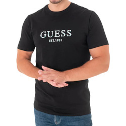 Vêtements Homme T-shirts manches courtes Guess EST 1981 Noir