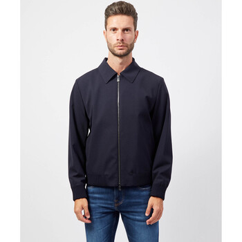 Vêtements Homme Blousons BOSS Veste imperméable bleue  avec col Bleu