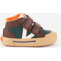 Chaussures Enfant Baskets basses Victoria BASKET TRIBU EFFET CUIR & CONTRASTE & SCRATCH 1065193 Vert