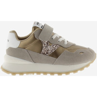 Chaussures Fille Baskets basses Victoria BASKET VIENTO KIDS NYLON MÉTAL & CROÛTE DE CUIR 1157105 Jaune