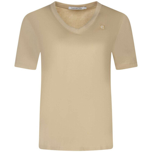 Vêtements Femme T-shirts manches courtes Calvin Klein Jeans 160840VTPE24 Beige