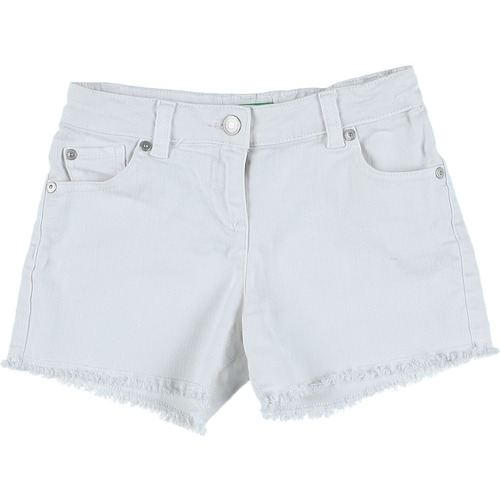 Vêtements Fille Shorts / Bermudas Benetton Short blanc Blanc