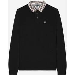 Vêtements Homme Polos manches longues Weekend Offender Walker - contrôle du milieu noir de la maison Noir