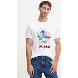 Vêtements Homme T-shirts manches courtes Guess M4YI12 I3Z14 Blanc