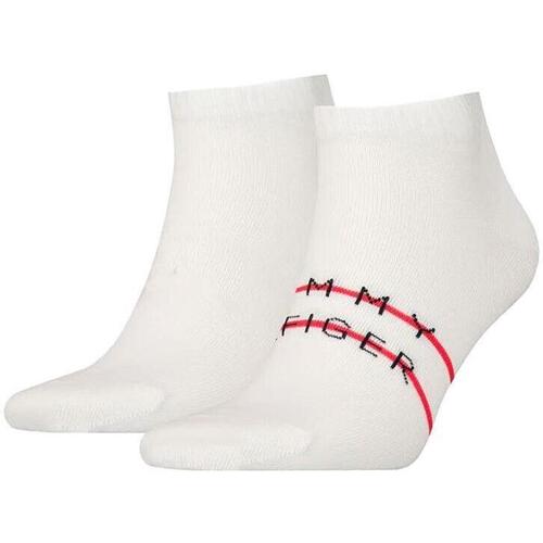 Accessoires Homme Chaussettes Tommy Hilfiger Sneaker Two Pack Socks White Blanc