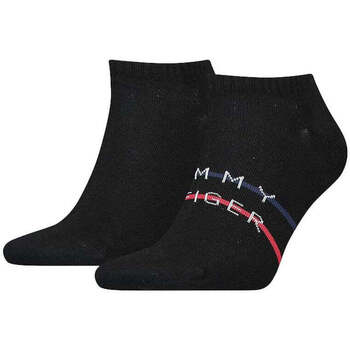 Accessoires Homme Chaussettes Tommy Hilfiger Sneaker Two Pack Socks Black Noir