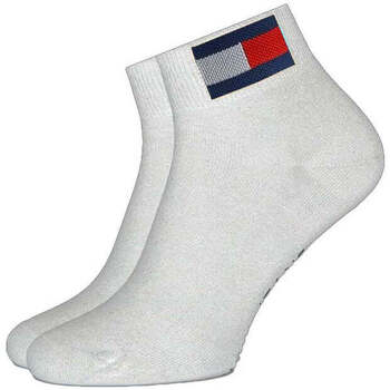 Accessoires Homme Chaussettes Tommy Hilfiger Quarter Two Pack Flag Socks White Blanc