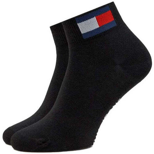 Accessoires Homme Chaussettes Tommy Hilfiger Quarter Two Pack Flag Socks Black Noir