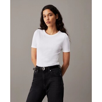 Vêtements Femme T-shirts & Polos Calvin Klein Jeans J20J224458 Blanc