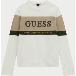 Vêtements Garçon Pulls Guess Pull enfant  avec logo brodé Blanc