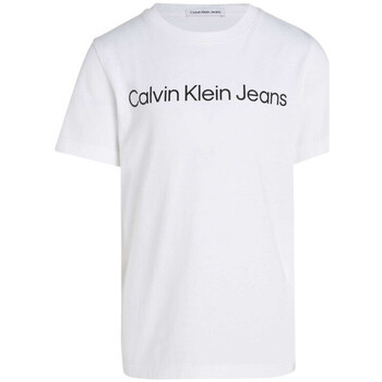 Vêtements Garçon T-shirts manches courtes Calvin Klein Jeans 168787VTAH24 Blanc