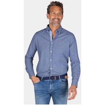 Vêtements Homme Chemises manches longues Nza Chemise Bleu