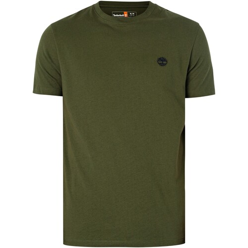 Vêtements Homme T-shirts manches courtes Timberland T-shirt coupe slim avec logo brodé Vert