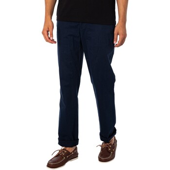 Vêtements Homme Chinos / Carrots Timberland Pantalon chino en sergé coupe droite Bleu