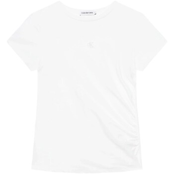 Vêtements Fille T-shirts manches courtes Calvin Klein Jeans IG0IG02694 Blanc