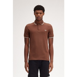 Vêtements Homme Polos manches courtes Fred Perry - TWIN TIPPED  SHIRT Marron