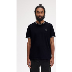 Vêtements Homme T-shirts manches courtes Fred Perry - TWIN TIPPED T-SHIRT Noir