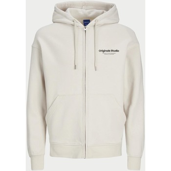 Vêtements Homme Sweats Jack & Jones Sweat homme  avec capuche et zip Beige