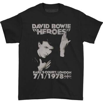 Vêtements T-shirts manches longues David Bowie Heroes Earls Court Noir