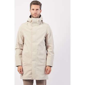 Vêtements Homme Blousons K-Way Thomas Bonded veste longue  avec capuche Beige