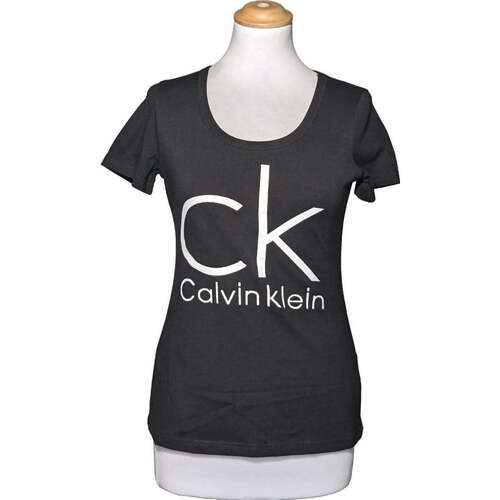 Vêtements Femme T-shirts & Polos Calvin Klein Jeans 38 - T2 - M Noir