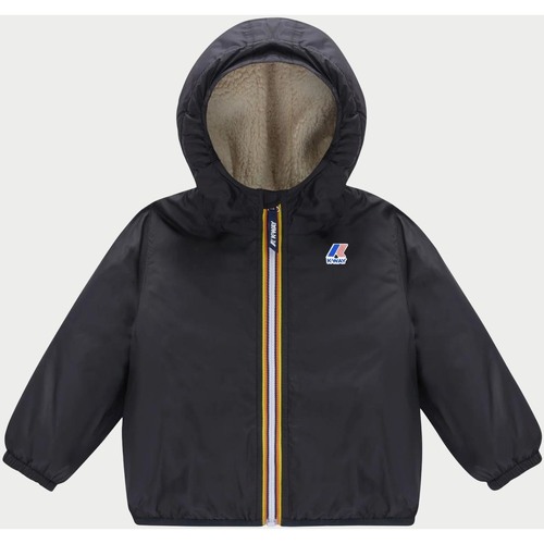 Vêtements Garçon Blousons K-Way Veste garçon  Levrai avec capuche et logo Noir