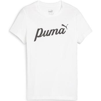 Vêtements Fille T-shirts & Polos Puma 679402-02 Blanc