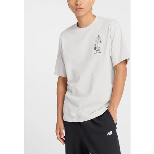 Vêtements Homme T-shirts manches courtes New Balance  Gris