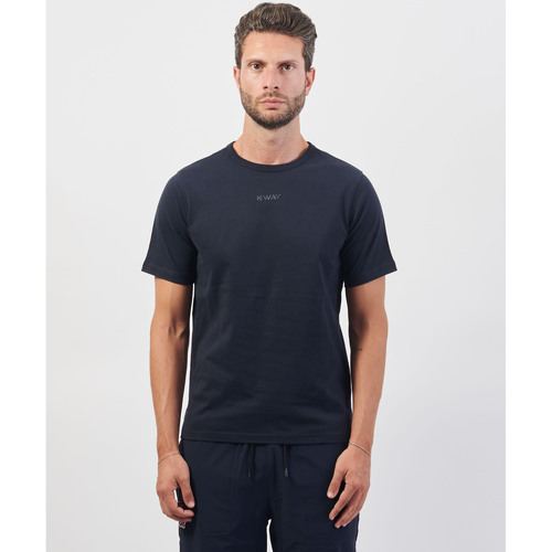 Vêtements Homme T-shirts & Polos K-Way Veste Boss matelassée déperlante avec monogramme Bleu