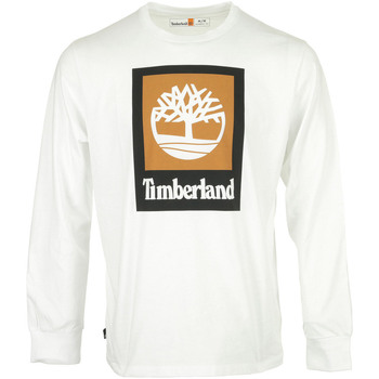 Vêtements Homme T-shirts manches courtes Timberland Colored Long sleeve Tee Blanc