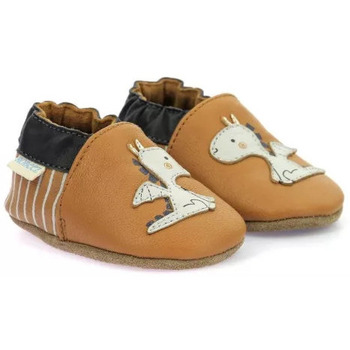 Chaussures Garçon Chaussons bébés Robeez CHAUSSONS SOUPLES  TINY DRAGON Marron