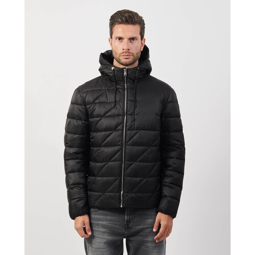 Vêtements Homme Blousons BOSS Veste  déperlante avec double monogramme Noir