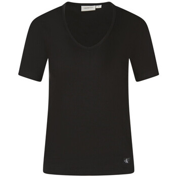 Vêtements Femme T-shirts manches courtes Calvin Klein Jeans 168884VTAH24 Noir