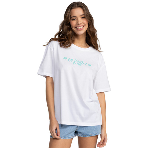 Vêtements Femme T-shirts manches courtes Roxy Sand Under The Sky Go Kauli Blanc