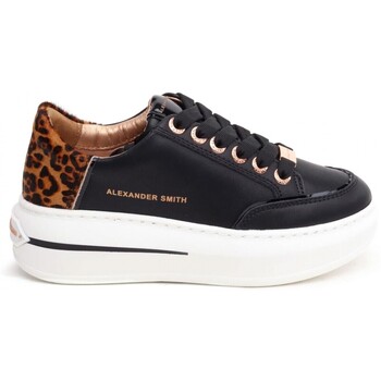 Chaussures Femme Baskets mode Alexander Smith Sneaker Femme Lancaster Noir Mac Sable Noir