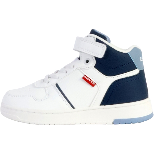 Chaussures Fille Baskets montantes Levi's Basket Montante à Scratches Junior Kick Mid Blanc