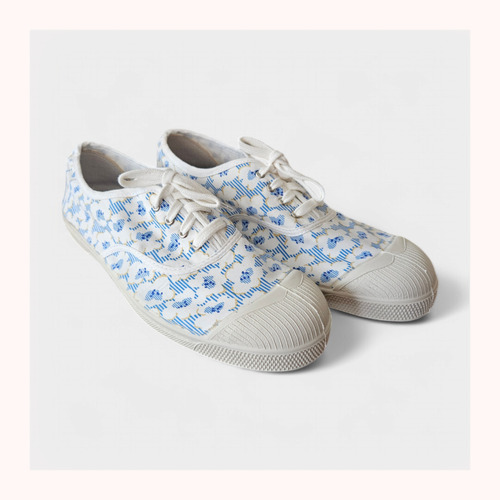 Chaussures Femme Tennis Bensimon Ballerines | tennis à fleurs Bensimon 40 Neuf Bleu