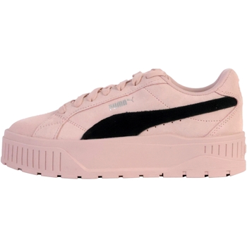 Chaussures Fille Baskets basses Puma Basket Basse Cuir Karmen II Rose