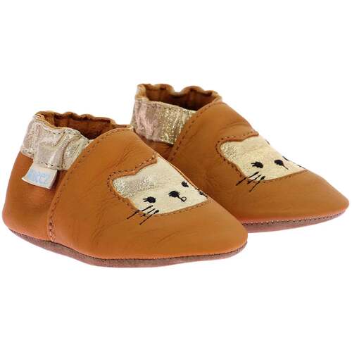 Chaussures Fille Chaussons bébés Robeez Chaussons Wild Kitten Camel Marron