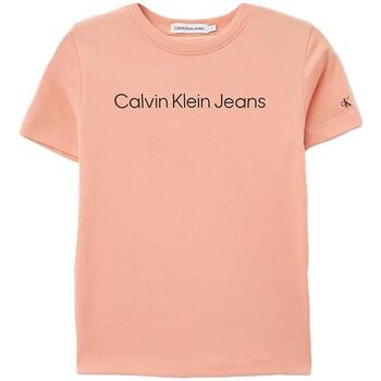 Vêtements Fille T-shirts & Polos Calvin Klein Jeans IU0IU00599 Orange