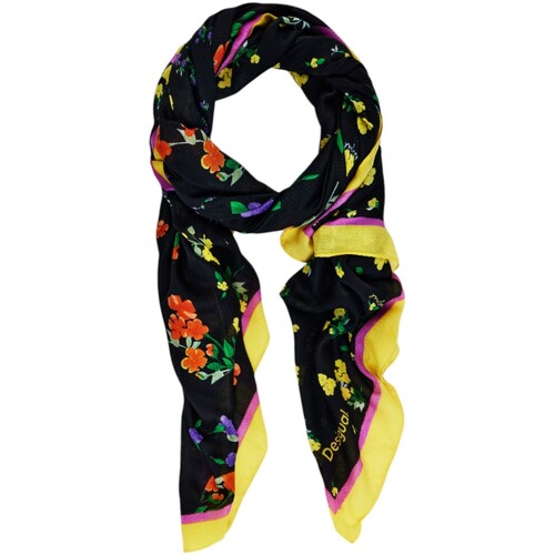 Accessoires textile Femme Echarpes / Etoles / Foulards Desigual FOU_MIXED FLOWERS RECTANG 24WAWA11 Noir