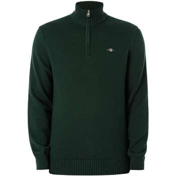 Vêtements Homme Pulls Gant Tricot décontracté en coton à demi-zip Vert