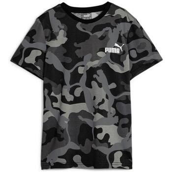 Vêtements Garçon T-shirts manches courtes Puma B ess+ camo aop tee Noir