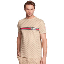 Vêtements Homme T-shirts manches courtes Guess all over Marron