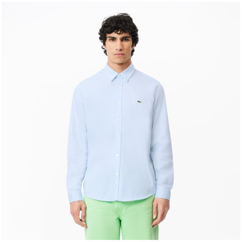 Vêtements Homme Chemises manches longues Lacoste - CHEMISE REGULAR FIT COTON Bleu